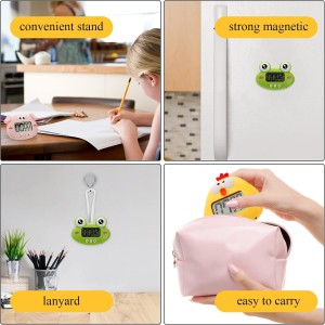 DEAYOU 3-Pack Digital Kitchen Timer, Small Electronic Timers for Cooking, Magnetic Cute Timer Clock with Stand for Kid, Teacher, Senior, Exercise, Study, Baking, Big Digits, Loud Alarm, Count Up Down