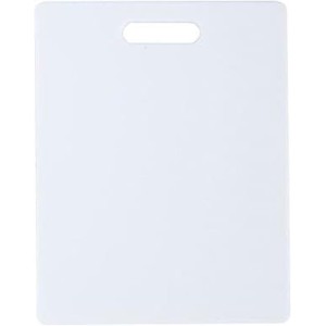FARBERWARE Reversible Plastic Cutting Board, 8x10 Inch, White, Dishwasher Safe, Non-Porous and Durable for Chopping, Slicing, Prep, Easy to Store