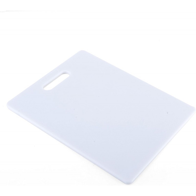 FARBERWARE Reversible Plastic Cutting Board, 8x10 Inch, White, Dishwasher Safe, Non-Porous and Durable for Chopping, Slicing, Prep, Easy to Store
