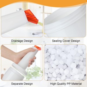 Chengu Fruit Juice Pour Bottles 34 oz Plastic Liquor Bar Supplies with Stainless Steel Bottle Pourer Tapered Spout for Cocktail Bartending Liquor Juice Store(Bright Colors,3 Pack)