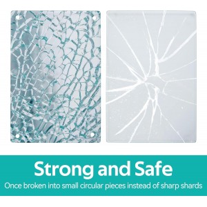 Glass Cutting Board for Kitchen Counter, Tempered Glass Chopping Boards Dishwasher Safe, Small Clear Countertop Tray, Scratch Resistant, Heat Resistant, Non Toxic, Clear, 16"x12"