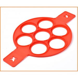 Nonstick Pancake Molds Ring Silicone Fried Egg Mould Reusable Pancake Maker Egg Ring Kitchen Cooking Baking Tools (Round Shape)