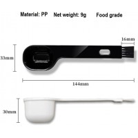 Plastic Coffee Scoops, 2 Tbsp Coffee Scoop with Brush & Espresso Grinder Brush for Ground Coffee Cleaning Tea Power, Coffee Tool for Barista Home Kitchen Café,4 Pack