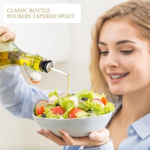 Chengu 72 Pcs Liquor Spout Stainless Steel Bottle Pourers Tapered Liquor Pourers with Rubber Dust Caps Tapered Spouts Set Bar Supplies Vinegar Bottle Dispenser Wine Spout for Alcohol Olive Oil