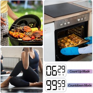 Weewooday 24 Pcs Digital Kitchen Timer Magnetic Timer Bulk On/Off Switch Minute Second Count up Countdown Loud Alarm for Exercise Cook Baking (Classic Color)