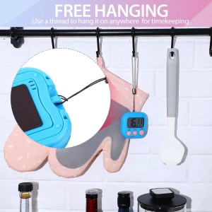 Weewooday 24 Pcs Digital Kitchen Timer Magnetic Timer Bulk On/Off Switch Minute Second Count up Countdown Loud Alarm for Exercise Cook Baking (Classic Color)