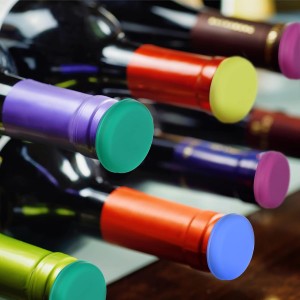 Yookeer 8 Pcs Wine Stoppers Silicone Beer Bottle Sealer Stoppers Glass Bottles Corks Beverage Beer Champagne Wine Storage Keep Fresh Tools for Wedding Party Christmas Supplies(Rainbow)