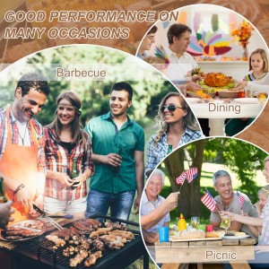 2 Pieces Meat Fork Stainless Steel Carving Fork with Wood Handle Cooking BBQ Grill Steak Tool for Kitchen Barbecue Serving Cooking Grilling Roasting 10.5 Inches, Round Handle