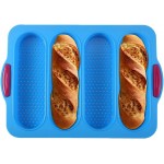 Nonstick Silicone Baguette Pan French Bread Baking 3 Wave Loaves Each Loaf 11