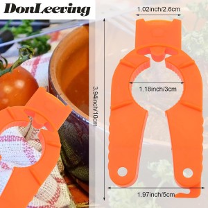 4 PACK Multifunctional Kitchen Bottle Opener Adjustable Easy Grip Bottle Jar Opener Orange Can Opener Use for Elderly Weak Hands and Arthritic