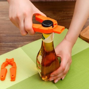 4 PACK Multifunctional Kitchen Bottle Opener Adjustable Easy Grip Bottle Jar Opener Orange Can Opener Use for Elderly Weak Hands and Arthritic