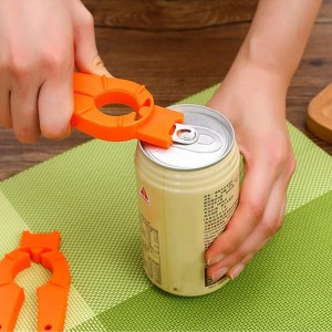 4 PACK Multifunctional Kitchen Bottle Opener Adjustable Easy Grip Bottle Jar Opener Orange Can Opener Use for Elderly Weak Hands and Arthritic