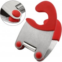 AKOAK 1 Pack Stainless Steel Pot Side Clamp, Hot Spoon Holder, Kitchenware Support Rack, Convenient Kitchen Cooking Organization Tool