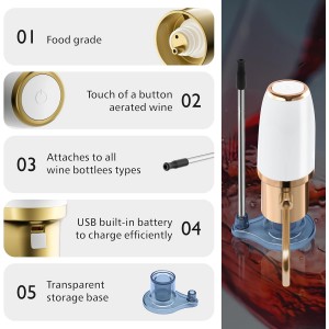wine aerator Electric,Wine Aerator, Electric Wine Decanter, Wine Aerator Pourer Spout, Wine Dispenser, Wine Accessories， Best Gifts for Wine Lovers