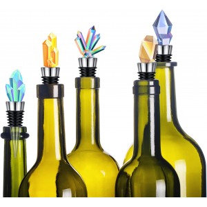 Honeydak 16 Pieces Metal Bottle Stopper Blank Stainless Steel Wine Bottle Stopper Kit Reusable Wine Saver Corks Hardware for Wedding Party Bar Turning