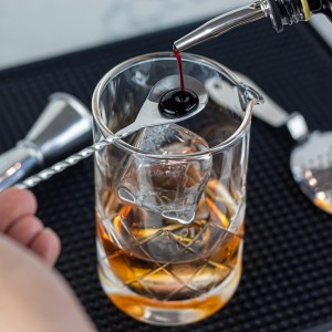 Bar Spoon: 12.5” Stainless Steel Cocktail Mixing Spoon, Long Handle Spiral Design with Weighted Teardrop End (Set of 2)