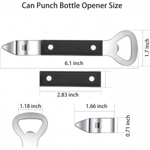 Can Punch Bottle Opener, Manual Stainless Steel Can Opener 1 Pack