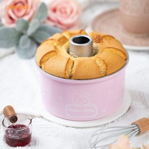 CHEFMADE Hello Kitty Angel Food Cake Pan, 6-Inch with 2 Removable Loose Bottoms Non-Stick Chiffon Tube Pan for Oven and Instant Pot Baking (Pink)