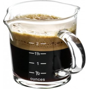 QWORK Espresso Shot Glass with Handle, 2...
