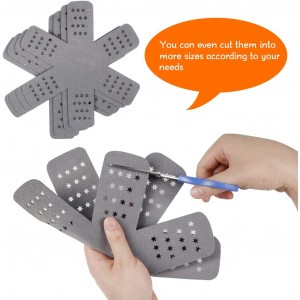 BYKITCHEN Pan and Pot Protectors, Larger & Thicker Pan Protectors with Stars, Set of 6 and 3 Different Sizes, Pot Protectors for Stacking and Protecting Your Cookware