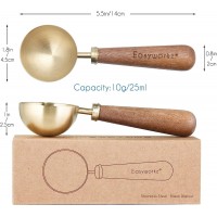 Easyworkz Retro Stainless Steel Coffee Spoon With Black Walnut Handle,10g - Measuring Spoon (Brushed gold)