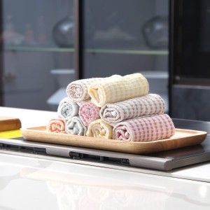 Kitchen Washcloths 12 Pack, 10x14 Inch Small Dish Cloth for Washing Dishes, Lint Free Fast Dry Reusable Cleaning Cloth, Ultra Soft & Scratch Free Waffle Dish Rag, Easy to Rinse Multicolor Dishcloth