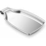 LIANYU Spoon Rest for Kitchen Counter, Stainless Steel Spoon Ladle Holder for Stove Top, Spatula Utensil Holder with Square Bottom, Heavy Duty, Dishwasher Safe
