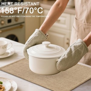 Homaxy Cloths Placemats for Dining Table Set of 6, Heat Resistant Washable Cotton Linen Blend Table Mats, Easy to Clean Place Mats for Indoor Outdoor Party Kitchen Decoration, 13