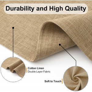 Homaxy Cloths Placemats for Dining Table Set of 6, Heat Resistant Washable Cotton Linen Blend Table Mats, Easy to Clean Place Mats for Indoor Outdoor Party Kitchen Decoration, 13