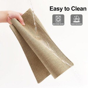 Homaxy Cloths Placemats for Dining Table Set of 6, Heat Resistant Washable Cotton Linen Blend Table Mats, Easy to Clean Place Mats for Indoor Outdoor Party Kitchen Decoration, 13