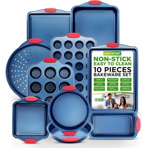 NutriChef 10-Piece Nonstick Bakeware Set...