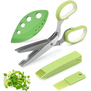 Herb Scissors Set,Multipurpose 5 Blade K...
