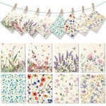 Vesici 8 Pieces Wildflowers Swedish Kitchen Dishcloths - Butterflies and Flowers Towels Set Absorbent Dish Cleaning Cloths Reusable Sponge Quick Drying Dishcloths for Home Kitchen Cleaning