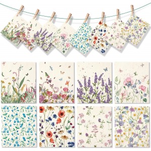 Vesici 8 Pieces Wildflowers Swedish Kitc...