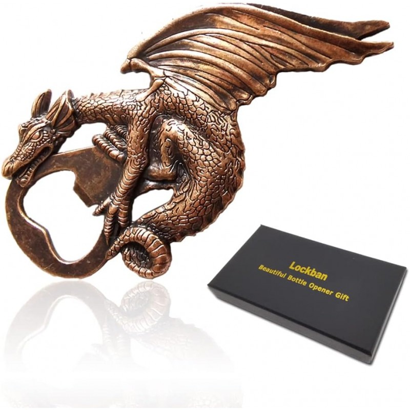 Dragon Bottle Opener Gothic Dragon Style Metal Beer Bartender Bottle Opener for Men Dad Boyfriend Gift Bar Party Game