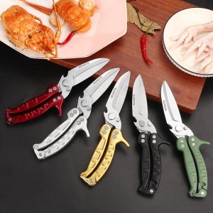 Kitchen Shears Heavy Duty Poultry Shears Meat Cutting Dishwasher Safe and Stainless Food Kitchen Scissors for Chicken Turkey Thanksgiving,Burgundy