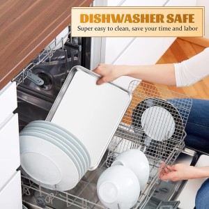 Small Baking Cooling Rack Set of 2, E-far Stainless Steel Toaster Oven Rack for Cooking Roasting Grilling Meat, 8.6” x 6.2” Metal Bakeable Wire Racks for Cookie Cake Bacon - Dishwasher Safe