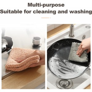 K&janet6am Dish Towels for Kitchen, 8 Pack Premium Coral Velvet Dish Cloths for Washing Dishes, Super Absorbent Coral Fleece Cleaning Cloths, Nonstick Oil Washable Fast Drying Rags