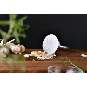 Meat Pounder Tenderizer - Solid Cast Stainless Steel Round Chicken Flattener Tool - Works Great As A Smash Burger Press - Dishwasher Safe