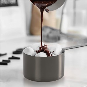 16 Pcs Stainless Steel Measuring Cups and Measuring Spoons Set, Heavy Duty Metal Measuring Cups and Scoops for Kitchen Cooking Baking Includes 5 Cups, 6 Tbsp Tsp Spoons & 5 Mini Spoons(BLK)