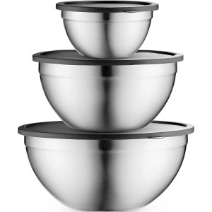 Mixing Bowls with Airtight Lids, Stainle...