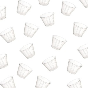 [300 Count - 1 oz.] Perfect Stix Disposable Graduated Plastic Medicine Cups - For Mixed Pills, Medication Measuring, Resin Mixing, Mouthwash