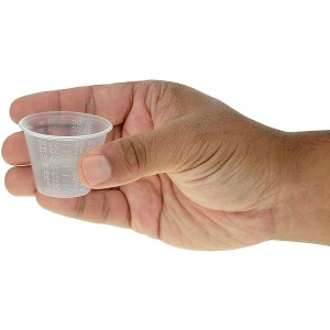 [300 Count - 1 oz.] Perfect Stix Disposable Graduated Plastic Medicine Cups - For Mixed Pills, Medication Measuring, Resin Mixing, Mouthwash