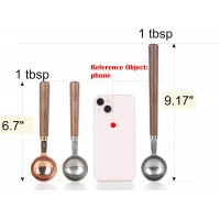 KKC HOME ACCENTS Wooden Long Handle Coffee Scoop - 1 tbsp, 9.17 inch