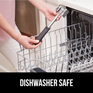 GORILLA GRIP BPA-Free Patented Dual-Sided Meat Tenderizer Tool, Soft Comfortable Handle with Hanging Hole, Heavy Duty Kitchen Mallet for Steak Beef Fish, Chicken Cutlet Pounder, Dishwasher Safe, Black