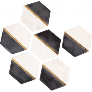 GoCraft Hexagon Marble Coasters for Drin...