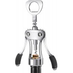 KORCCI Wine Opener, Heavy-Duty Zinc Alloy Wing Corkscrew, Premium Beer Bottle Opener, Multifunctional Wine Accessories with Ergonomic Handle and Sharp Screw, for Kitchen, Bar, Restaurant, Bartenders