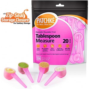 Disposable Measuring Spoons, Fits in Jar, Good for Formula, Coffee, Pet Food (15 ml - 1 Tablespoon - 20 Pack)