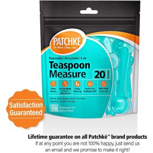 Plastic Measuring Spoons, Fits in Jar, Good for Formula, Coffee, Pet Food - 5 ml - 1 Teaspoon Mesure (20)