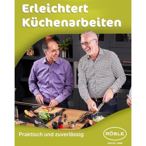 Rösle Knife Sharpener with 3 levels and Ergonomic Slip-Resistant Grip